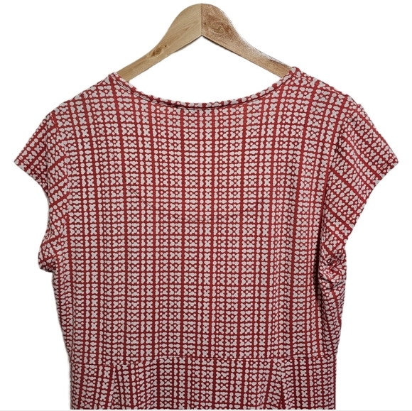 Tommy Hilfiger dress dot tiered print white and red hi low skirt midi si… - Picture 10 of 15